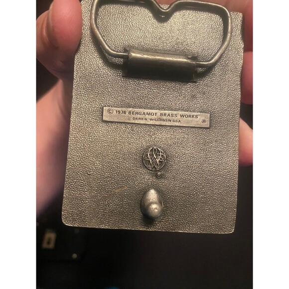 Bergamot Brass Works 1976 Olympic Games Belt Buckle USA Vintage Rectangle Solid - Picture 5 of 7